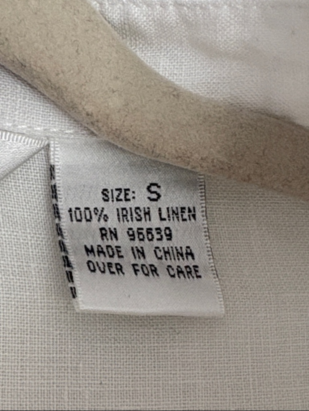100% Irish Linen & Lace button up shirt S - Picture 11 of 12